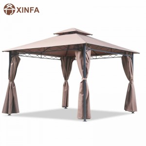 10 \\\\ \'x 13 \\\\\' Block Block Sun Shade Canopy, cort impermeabil cu perdele de copertine pliabile portabile